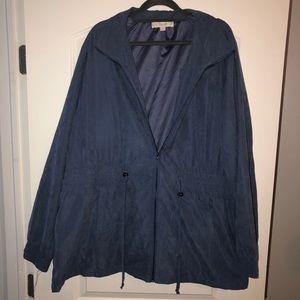 Suzanne Betro jacket. Sipper closer w/collar. 3X.